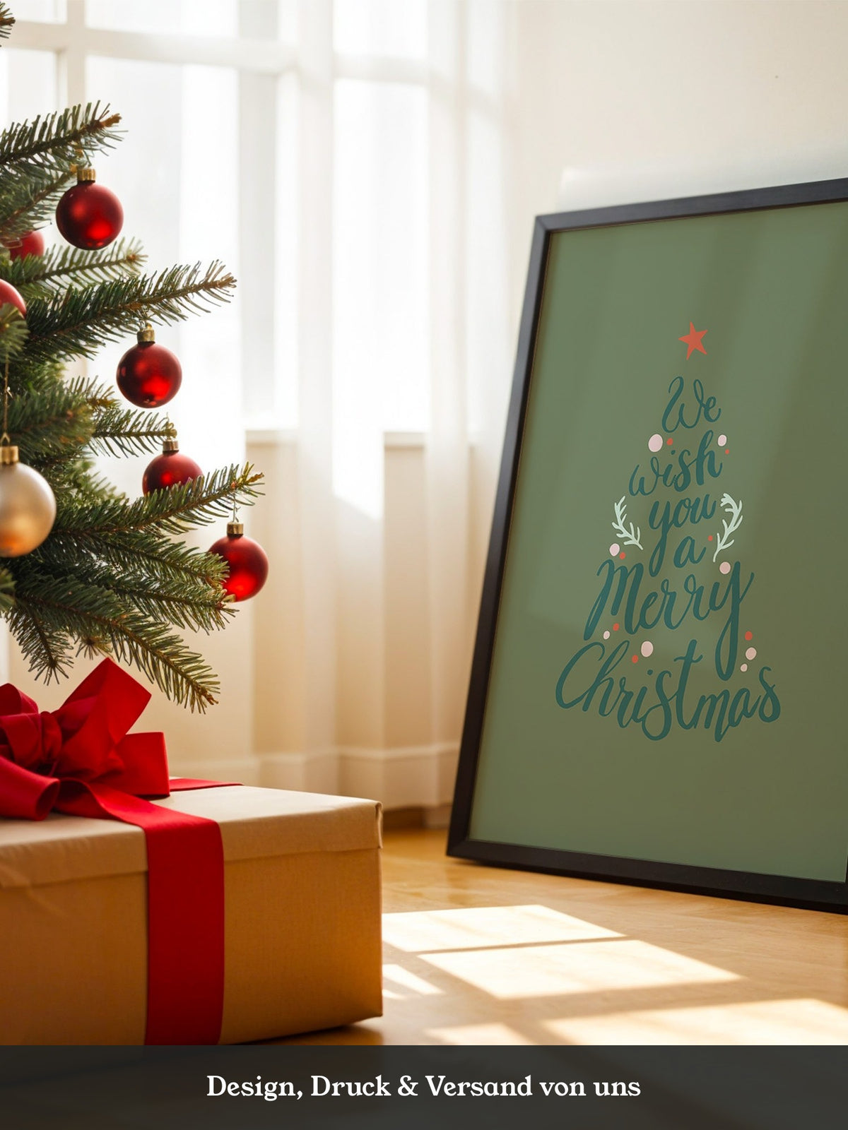 Weihnachtsbaum Schriftzug kreativ