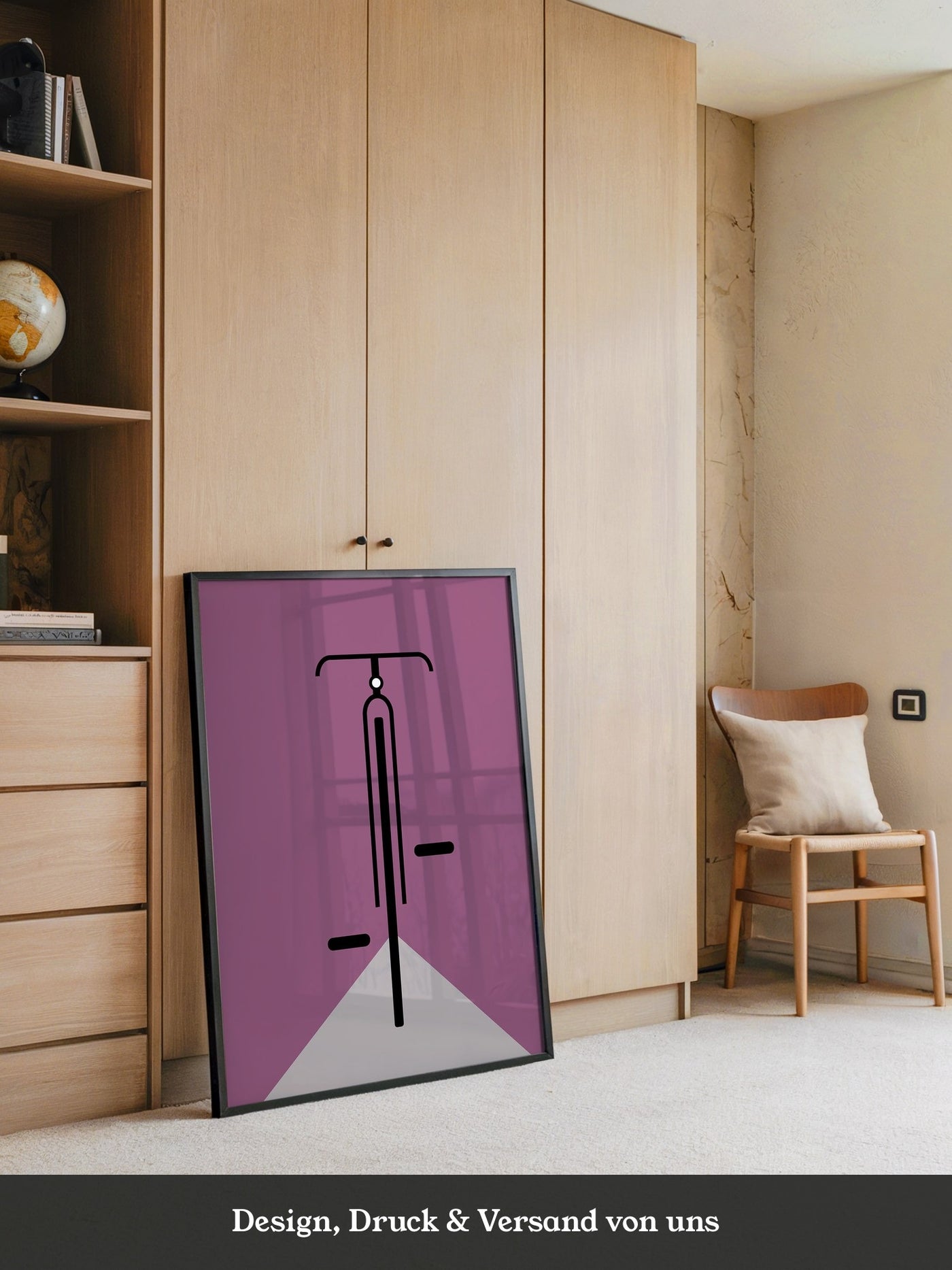 Fahrrad Minimal Abstrakt Lila