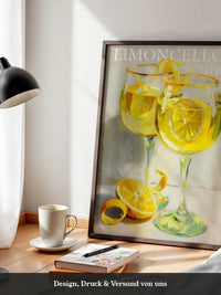 Limoncello Gläser Ölmalerei