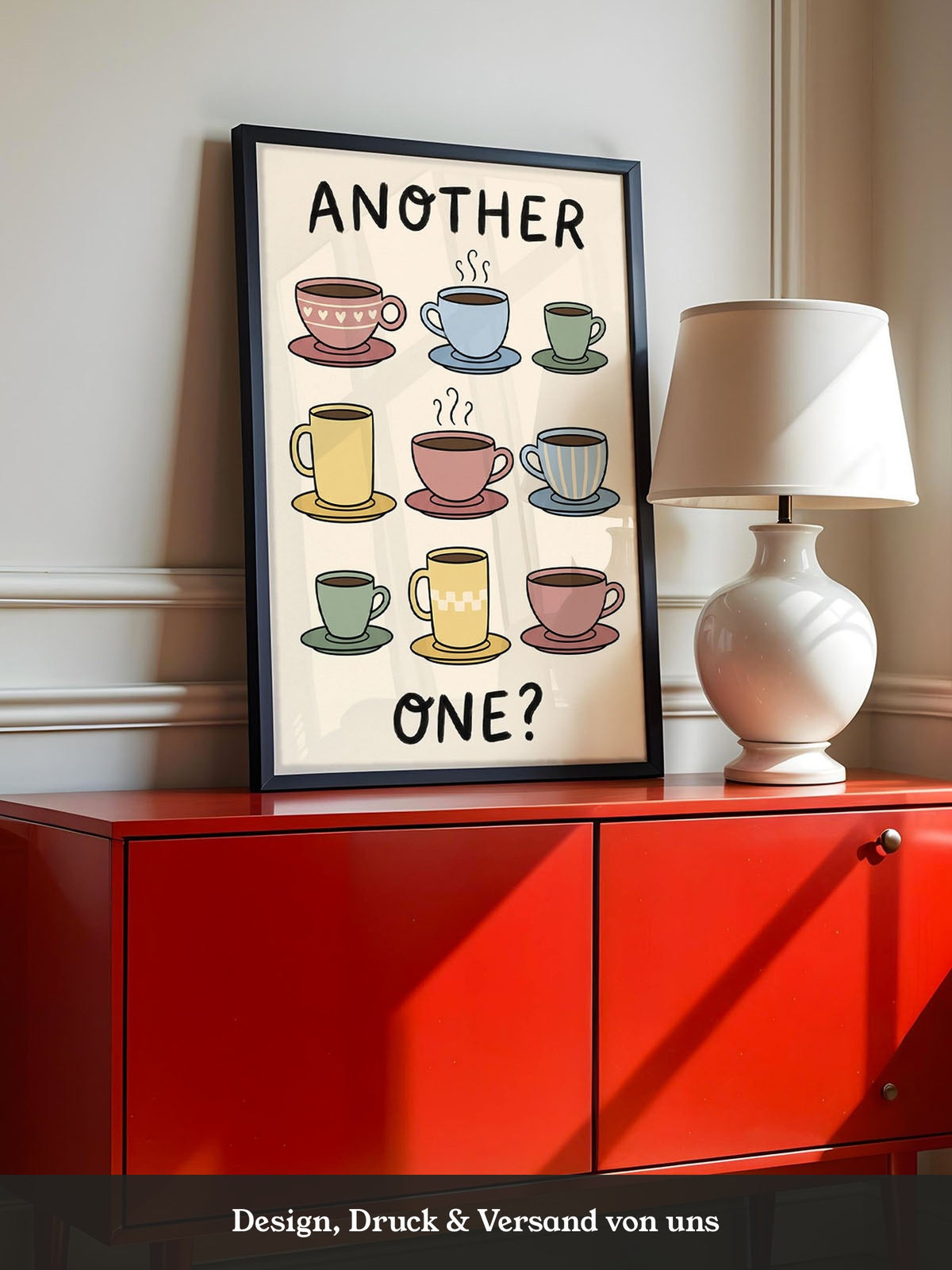 Kaffeetassen Illustration bunt