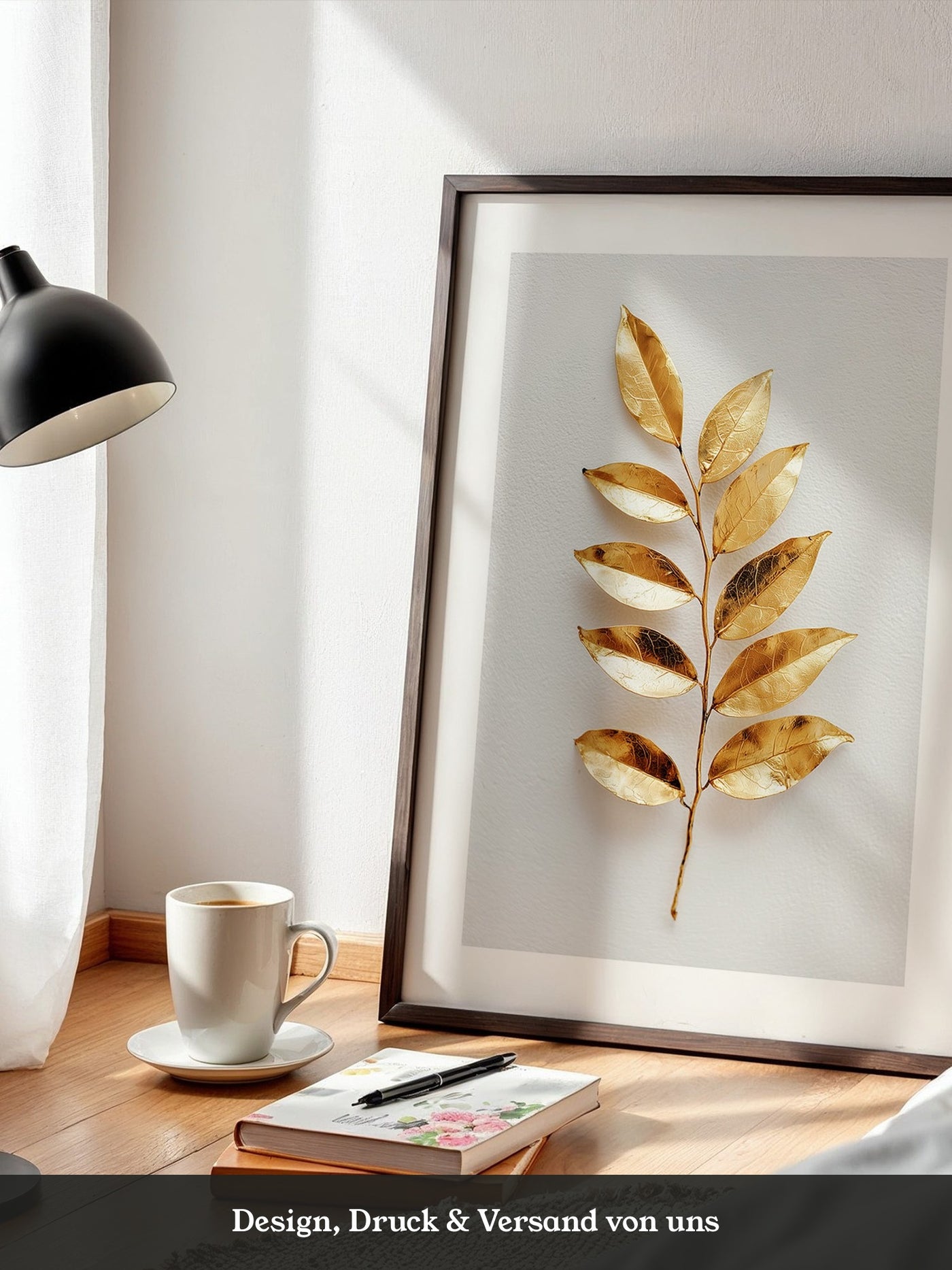 Goldene Blätter Minimalistisch