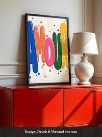 Bunte Pop-Art Liebe