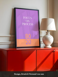 Fokus Prozess Lila Orange
