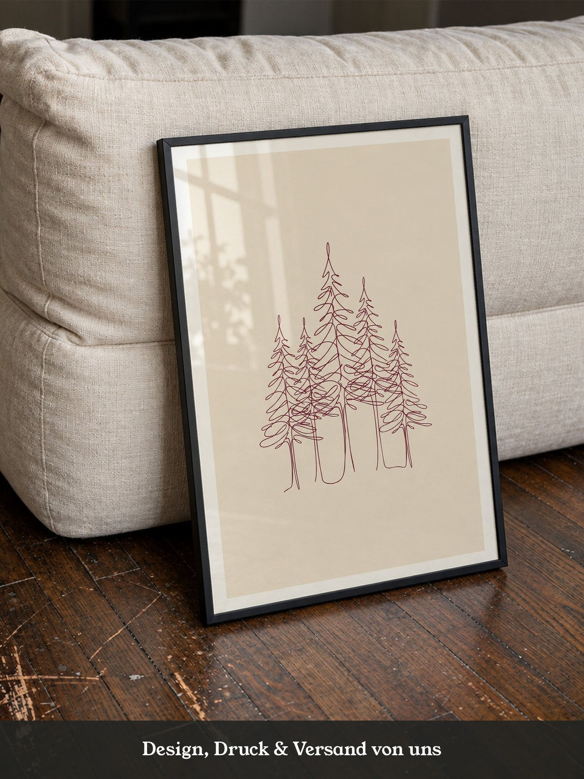 Waldfichten Linienbild