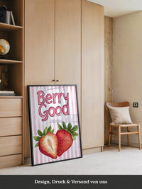 Erdbeeren Pastell Streifen