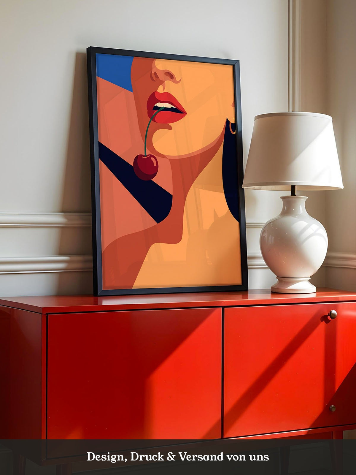 Frau Kirsche Pop Art