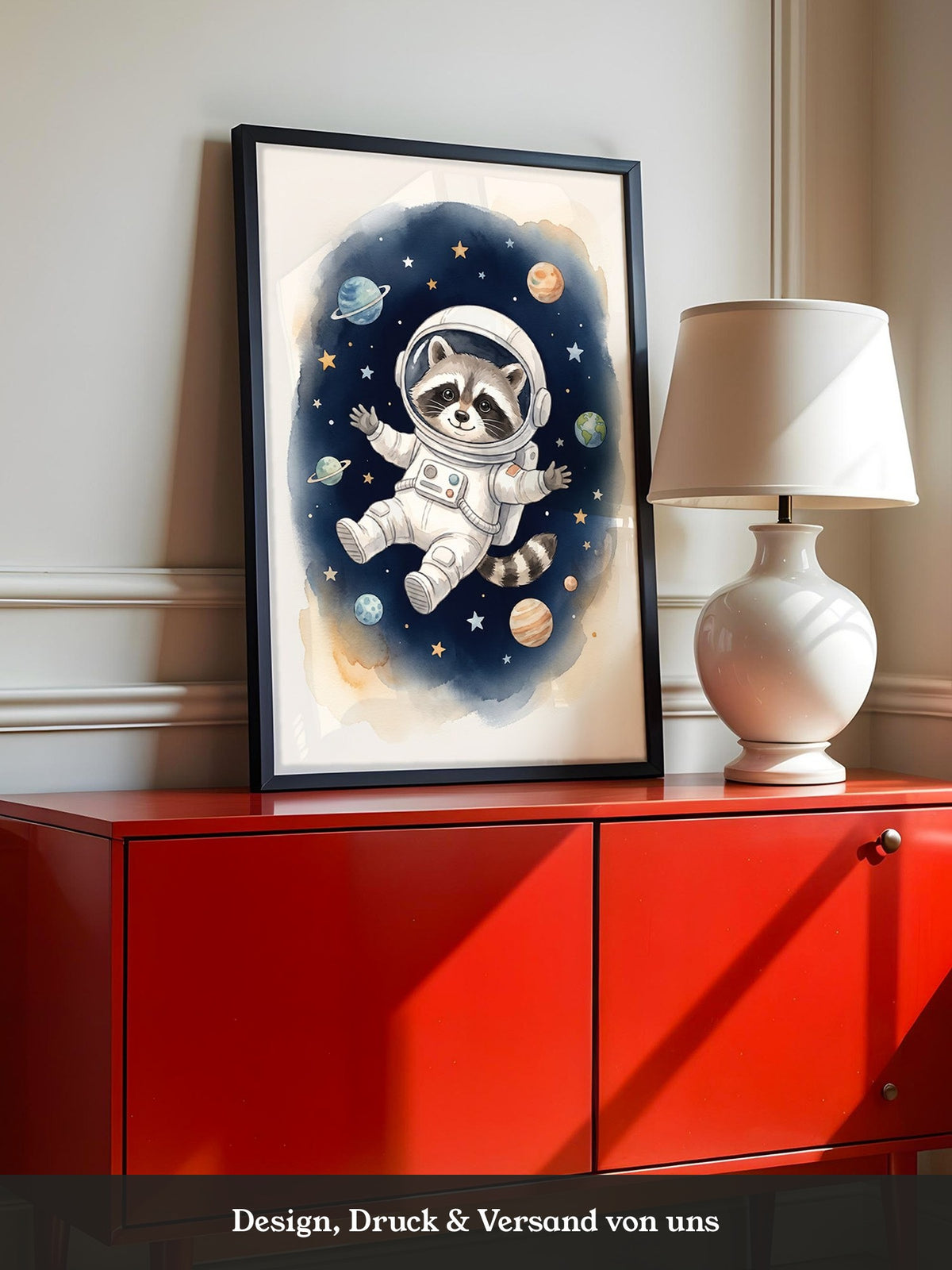 Waschbär Astronaut Cartoon