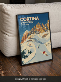 Cortina Skigebiet Retro
