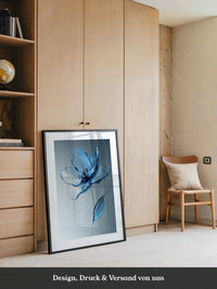 Blume Glasoptik Blau