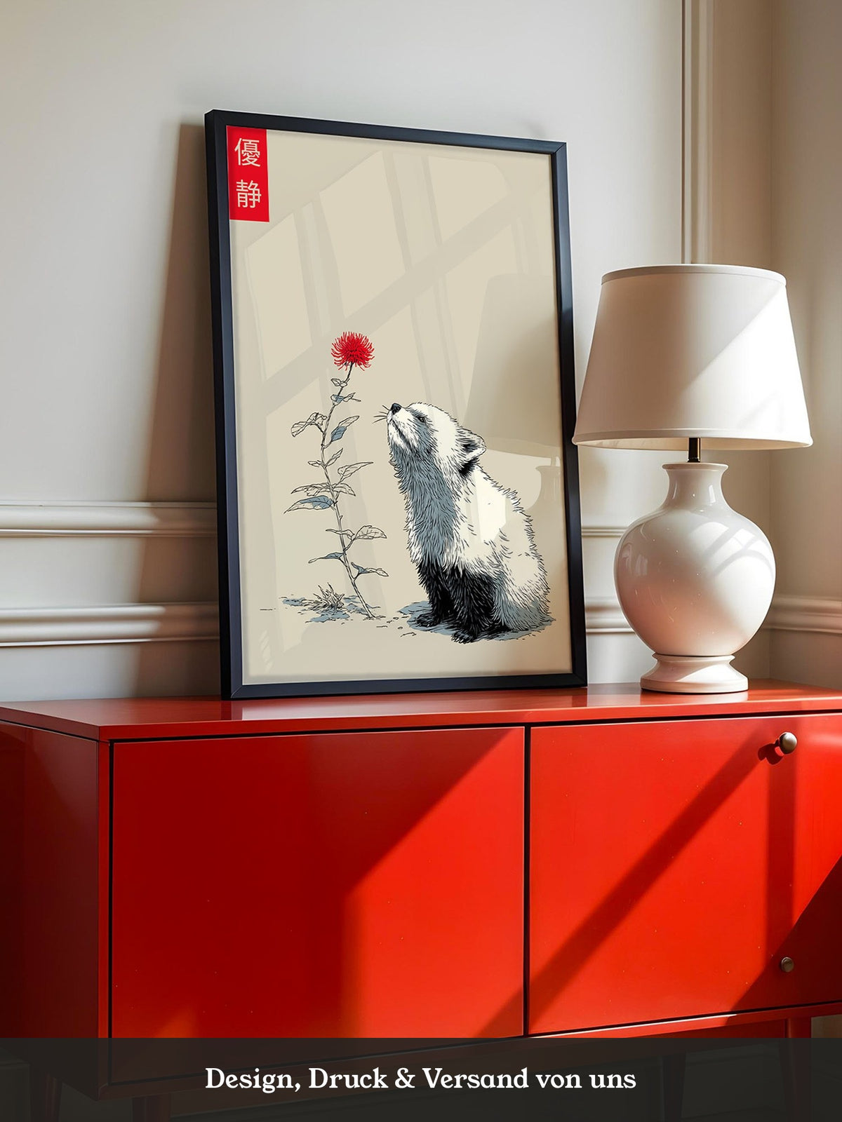 Panda Blume Minimalistisch