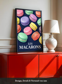 Bunte Macarons Aquarell Stil