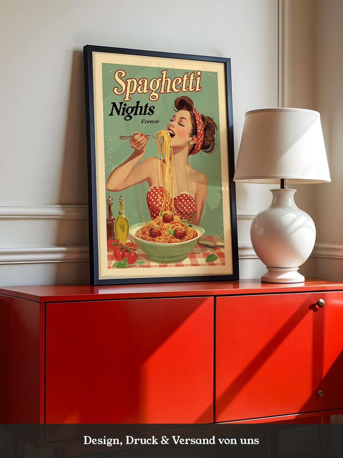 Spaghetti Retro Stil