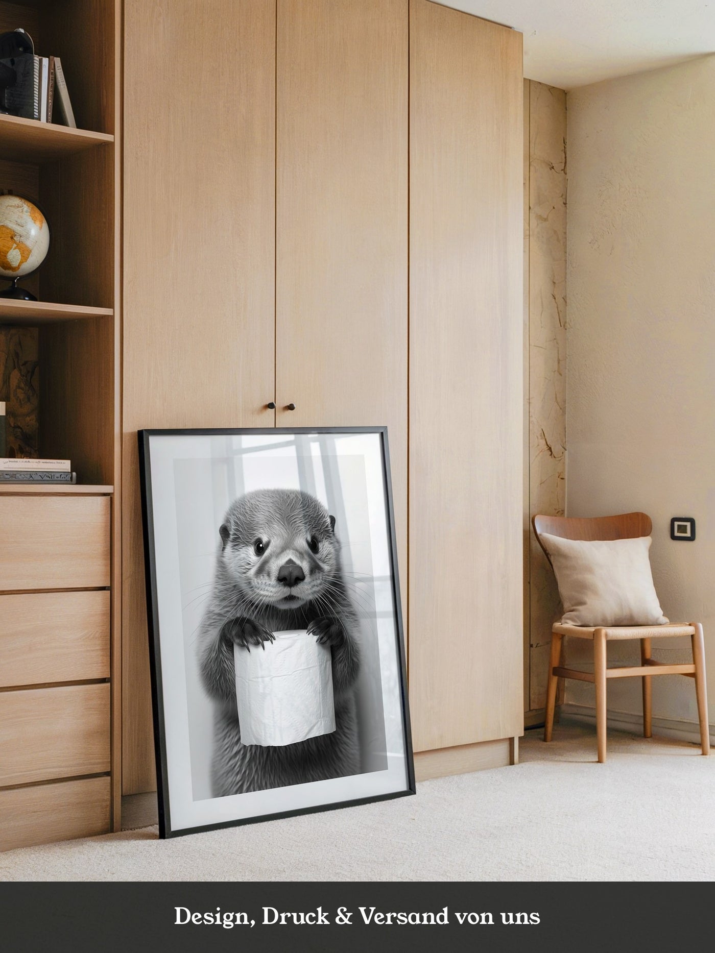 Otter mit Toilettenpapier witzig