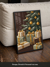 Weihnachtsbaum Gold Geschenke