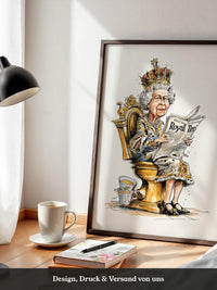 Königin Zeitung Cartoon Goldthron