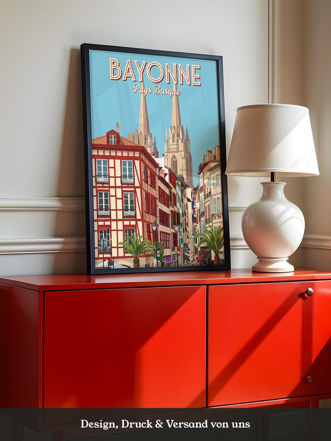 Bayonne Stadtansicht Retro-Stil