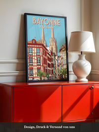 Bayonne Stadtansicht Retro-Stil