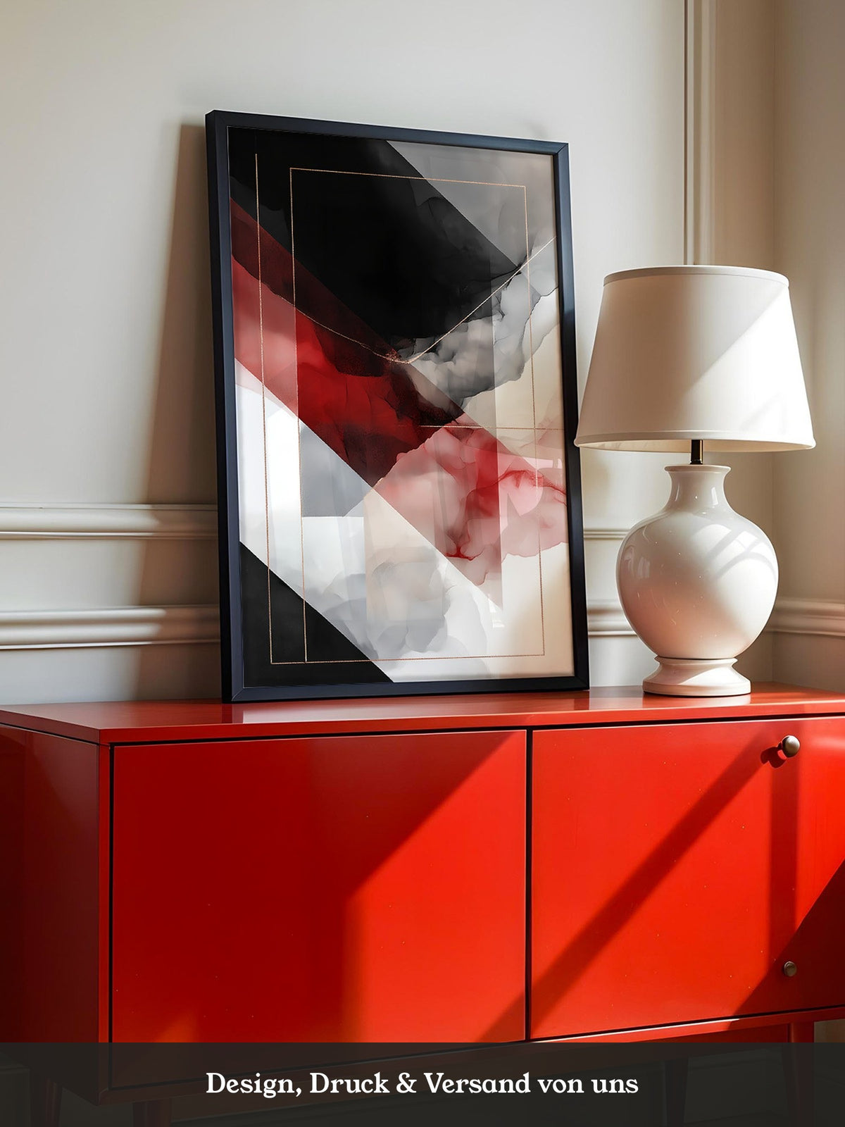 Abstrakte Formen Rot Schwarz