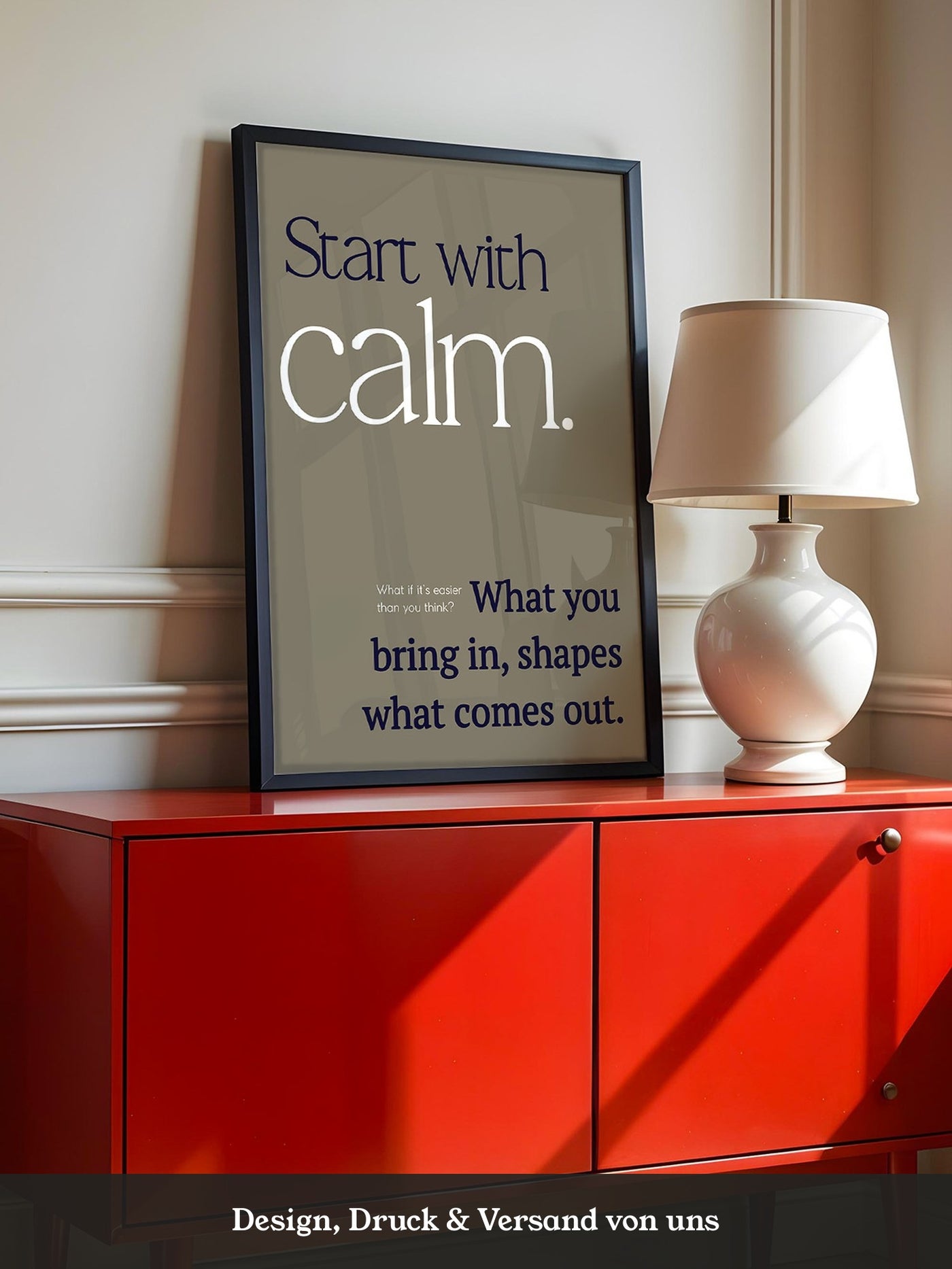Calm Start Beige Typografie