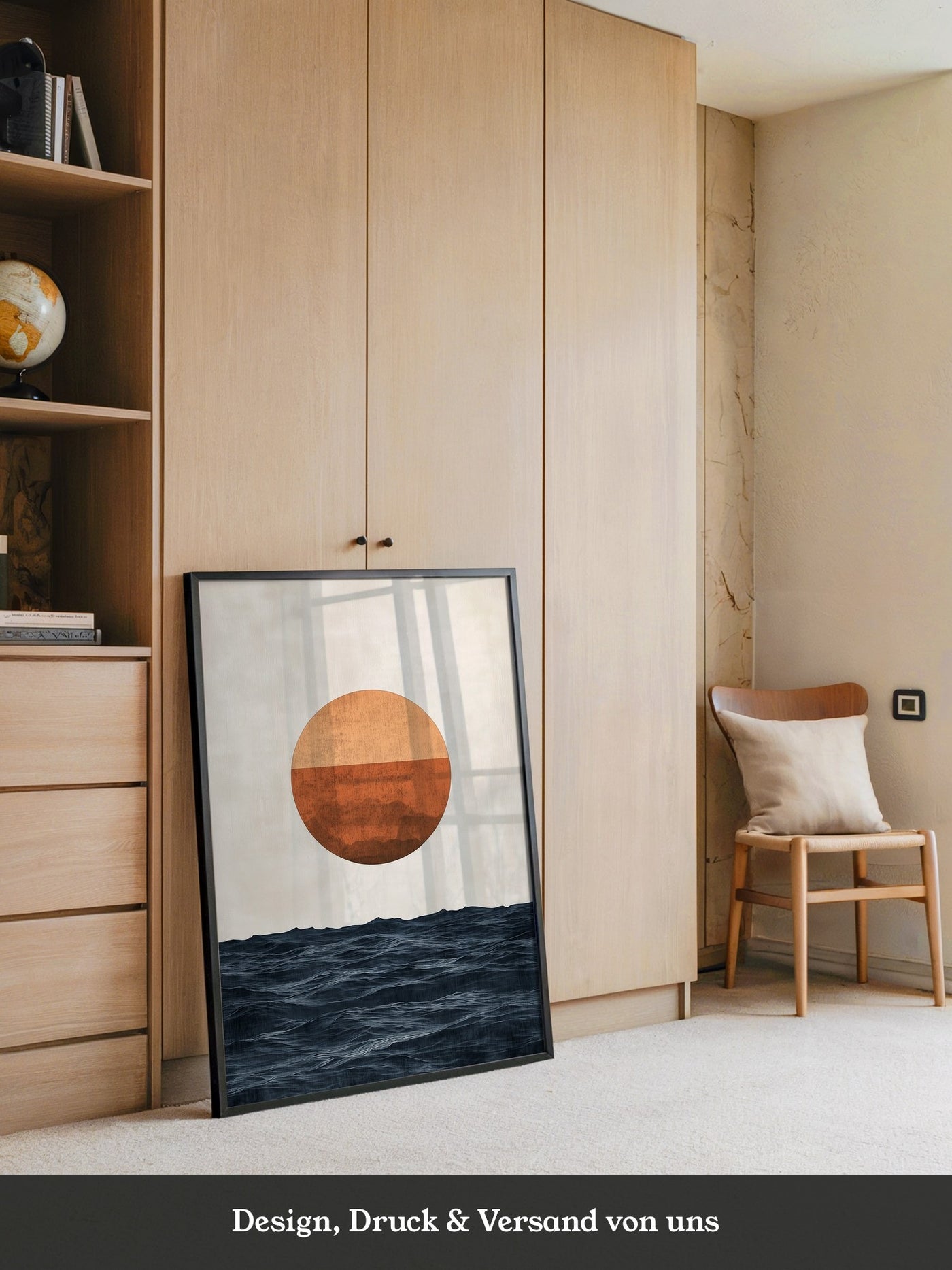 Abstrakte Sonne Meer Vintage