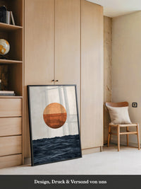 Abstrakte Sonne Meer Vintage