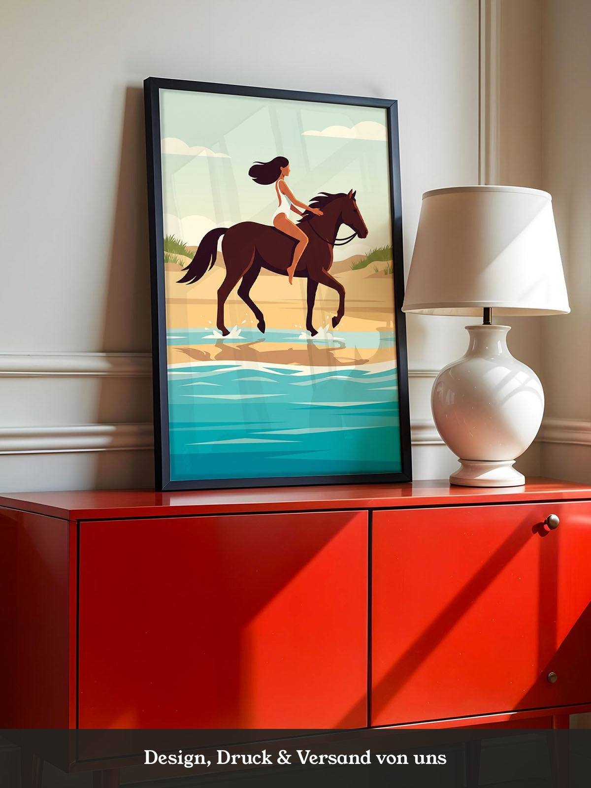 Reiterin Strand Illustration