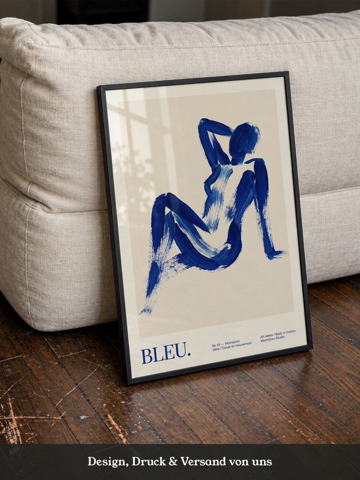 Abstrakte Figur Blau
