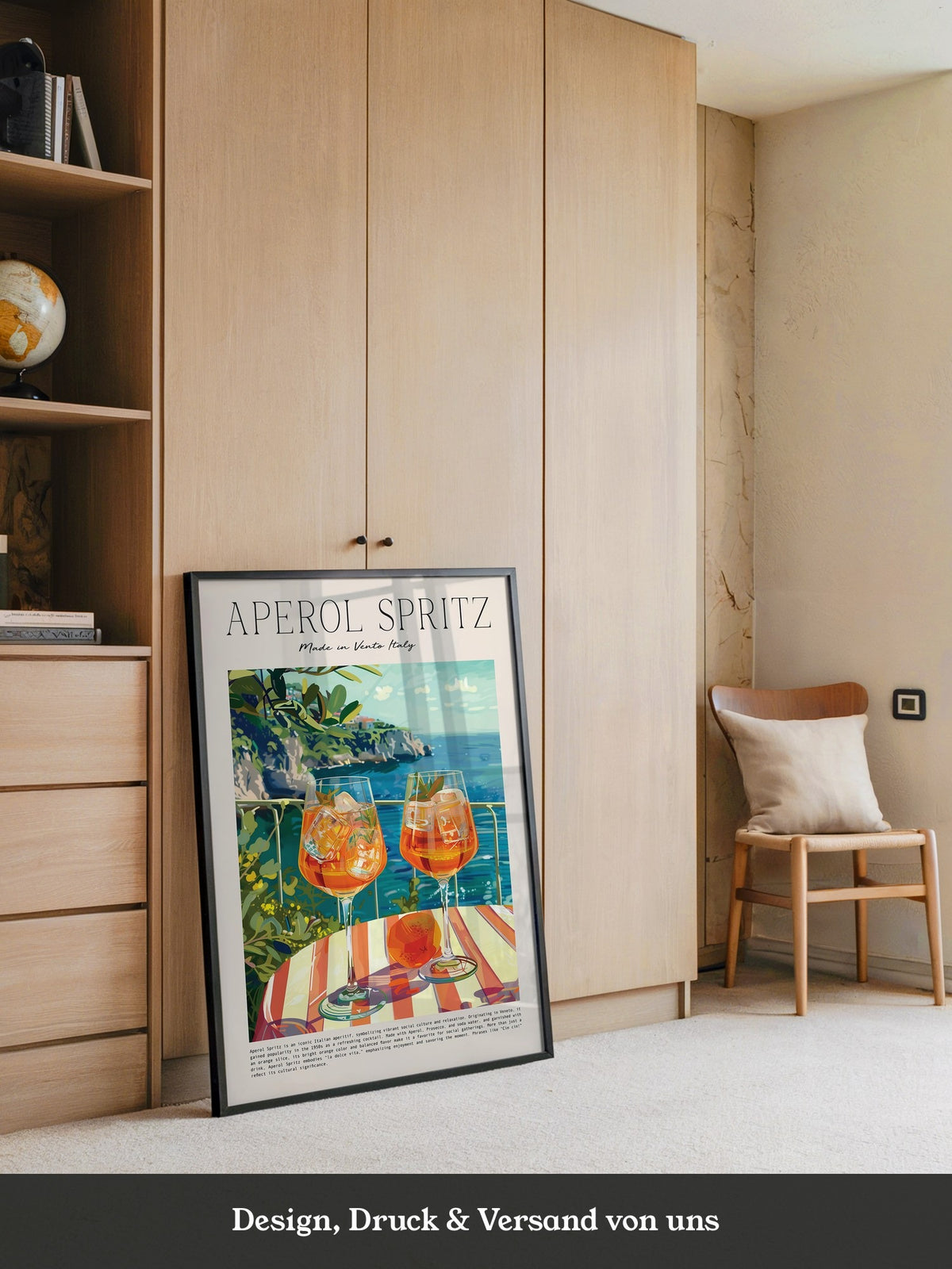 Aperol Sommerdrink Illustration Meerblick
