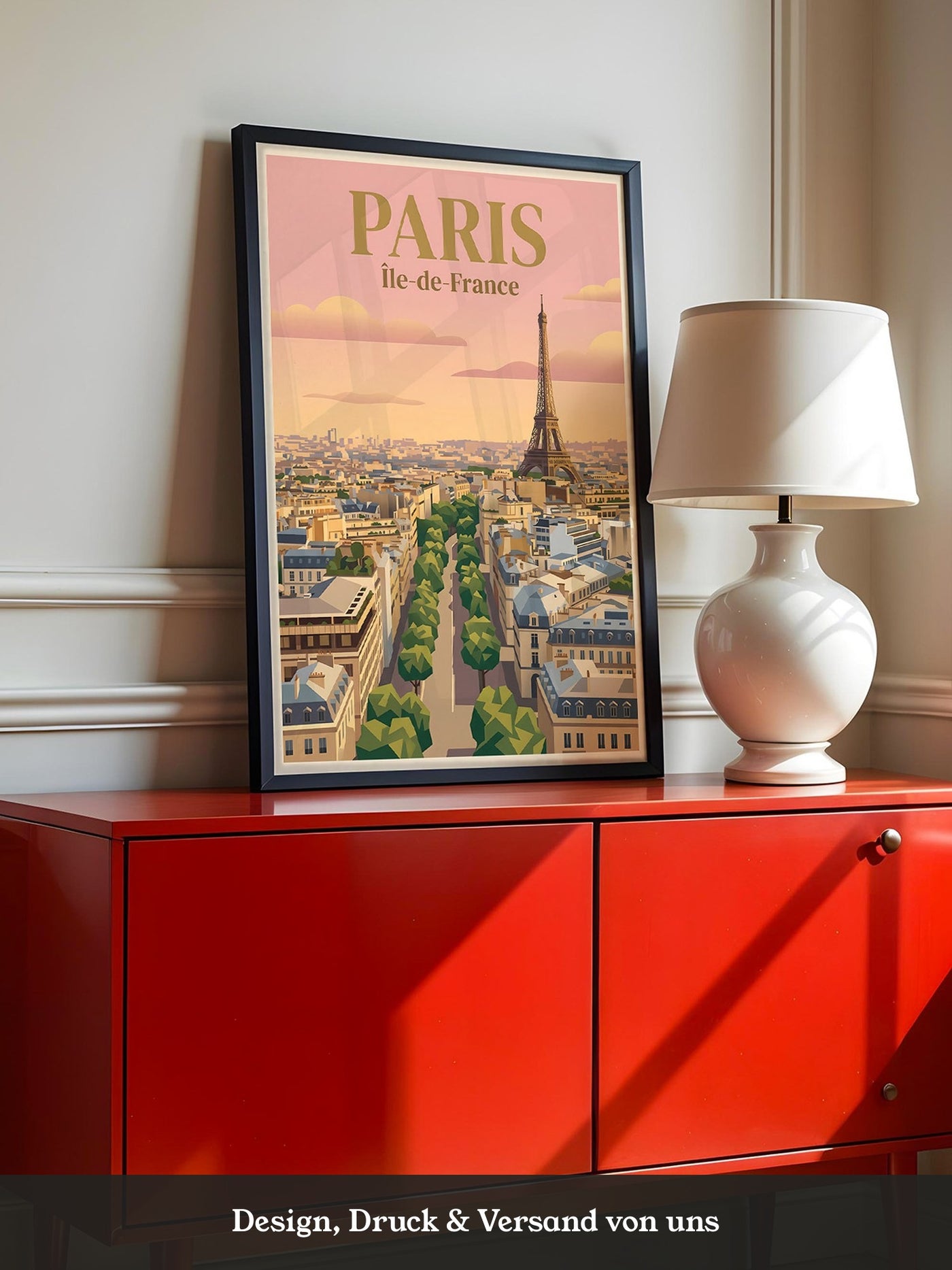 Paris Skyline Pastellfarben