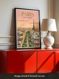 Paris Skyline Pastellfarben