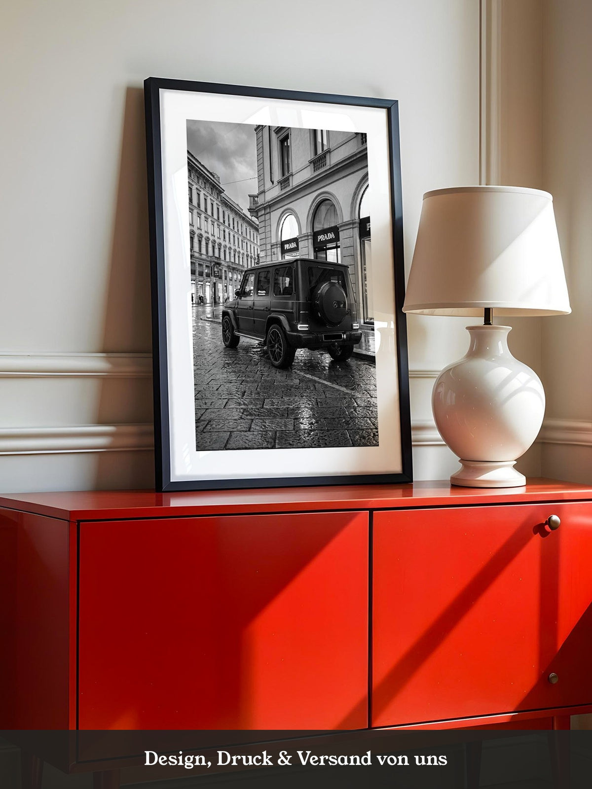 Luxus SUV Stadtansicht S/W