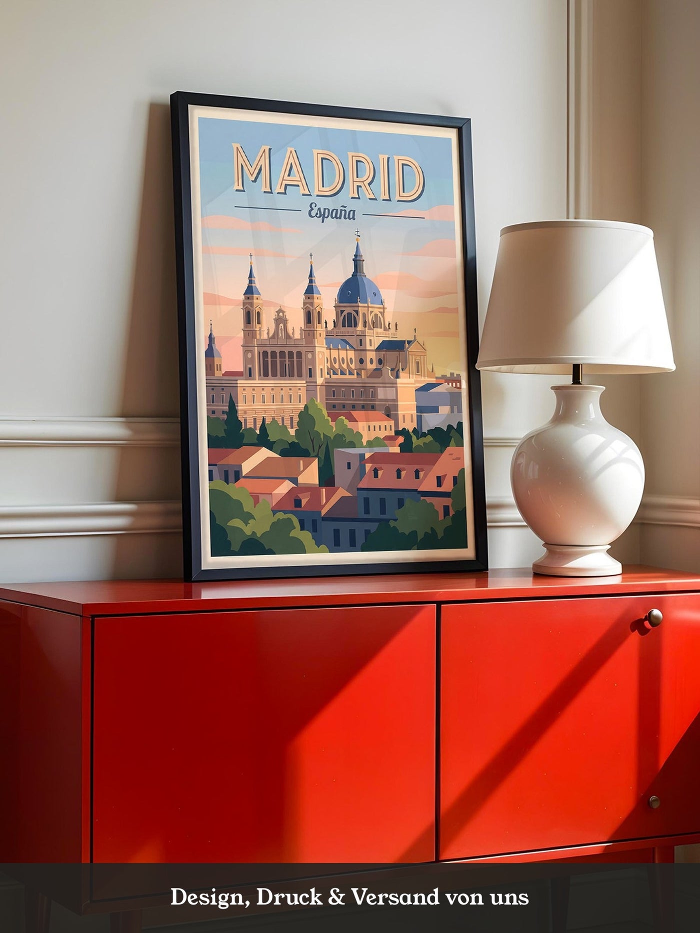 Madrid Skyline Pastellstimmung