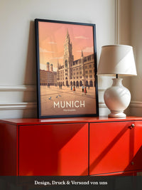 Marienplatz Architektur Pastell