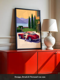 Roter Sportwagen Illustration