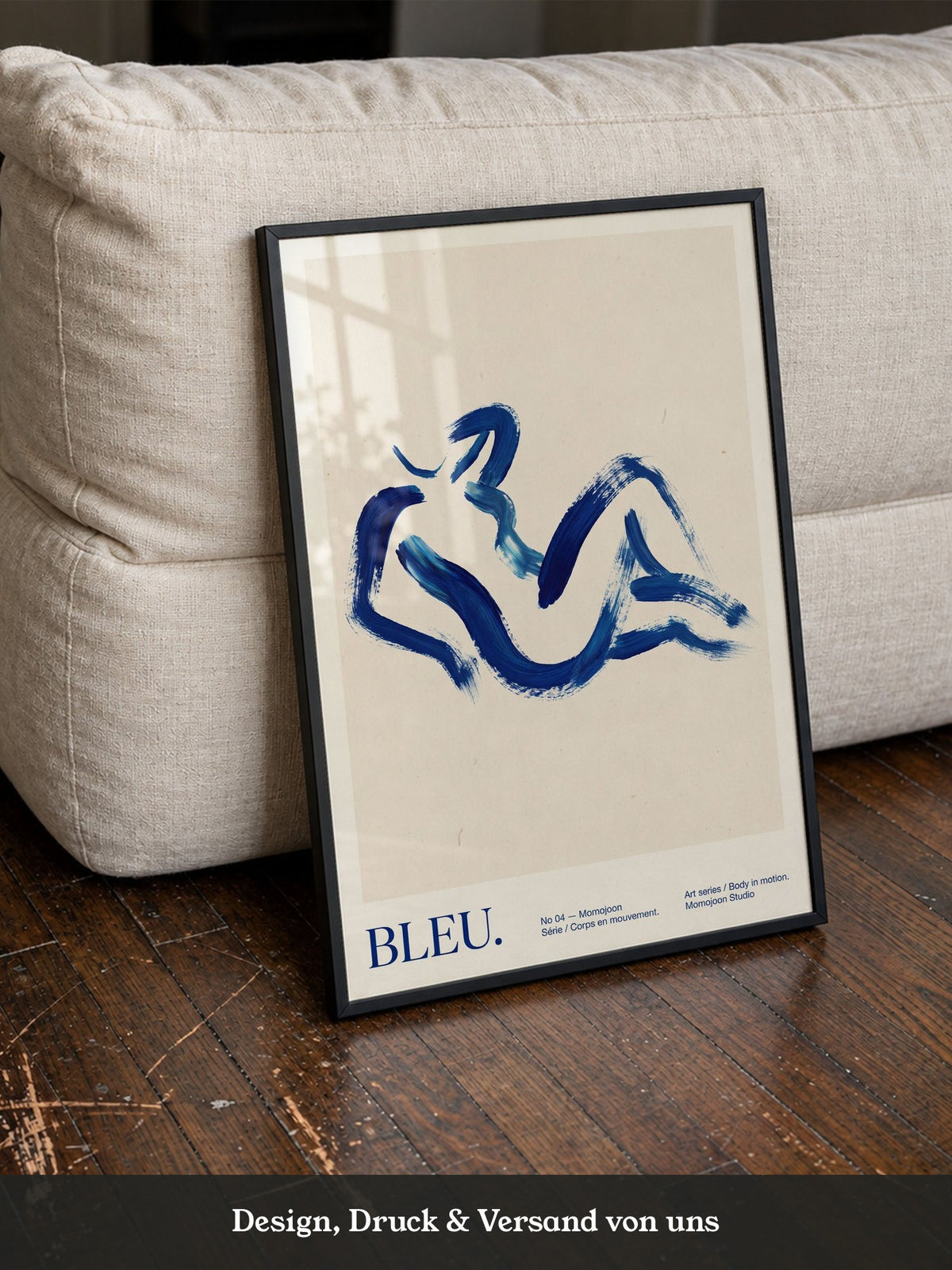 Abstrakte Figur Blau