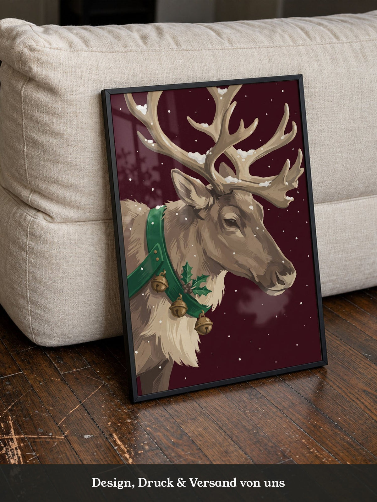 Rentier Winter Illustration
