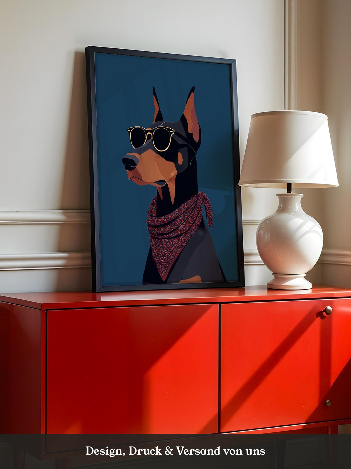 Dobermann Sonnenbrille Retro