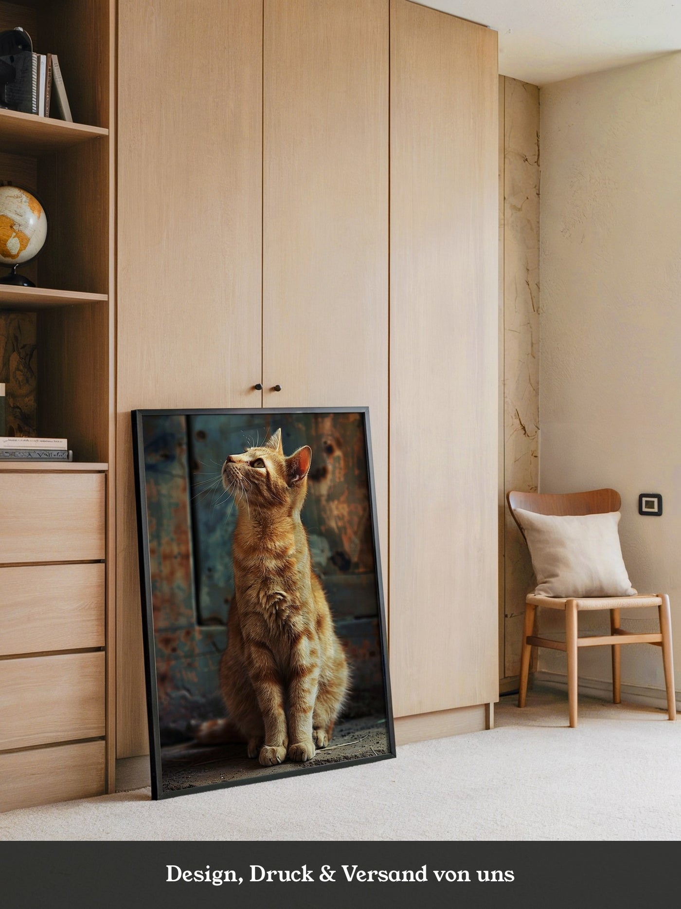 Rote Katze Vintage Stil