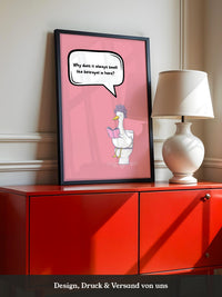 Ente Toilette Lesend Cartoon