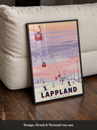 Lappland Skifahren Illustration