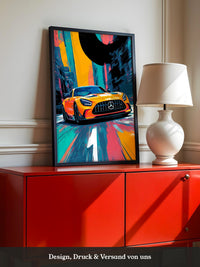 Sportwagen Comic-Stil Farbe