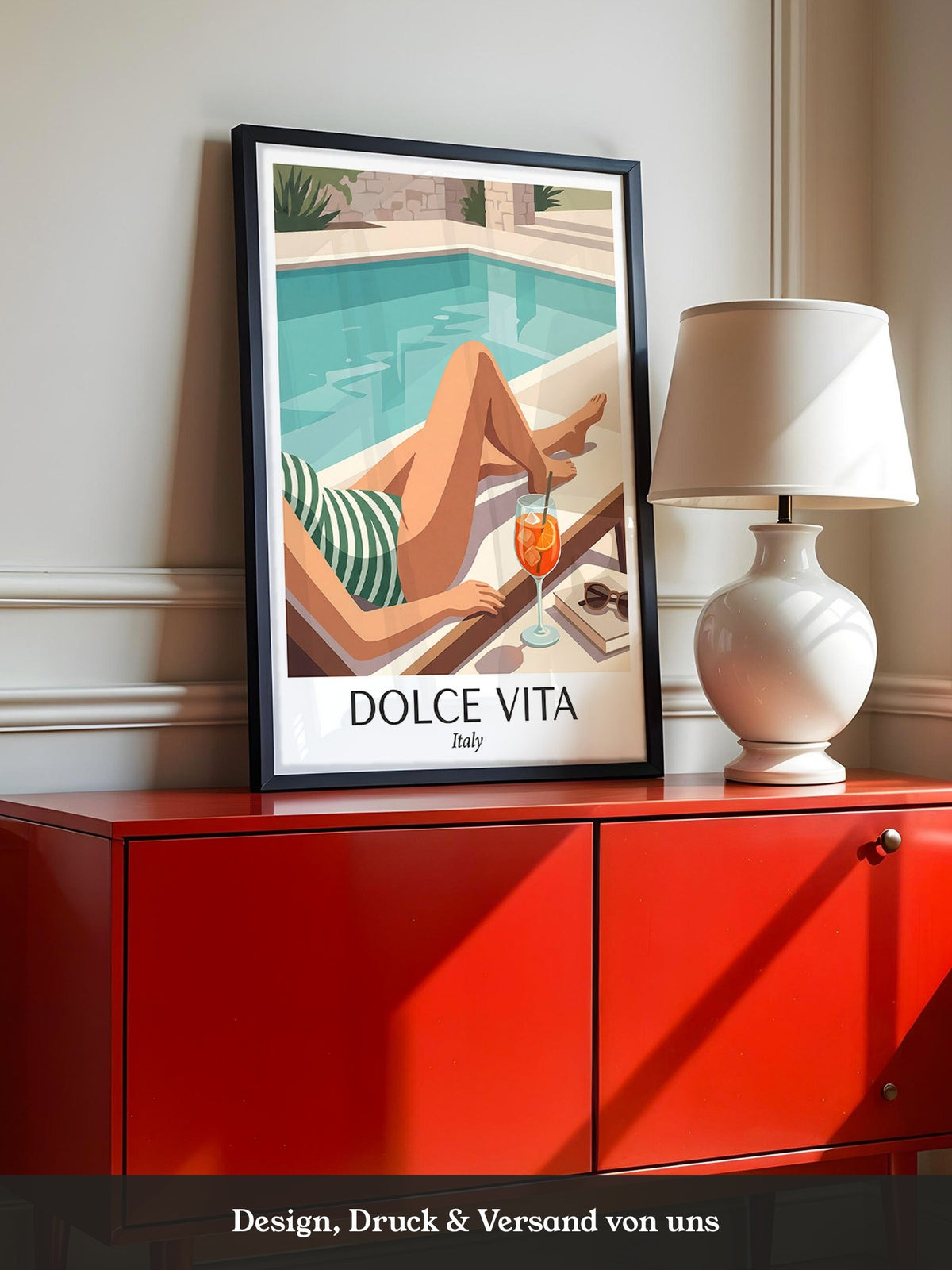 Pool Lounge Retro Stil Italien