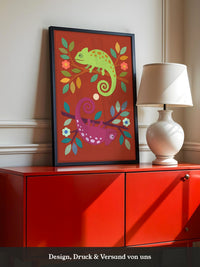 Chamäleon Natur Illustration Bunt