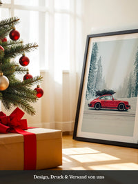 Porsche Winterlandschaft Rot