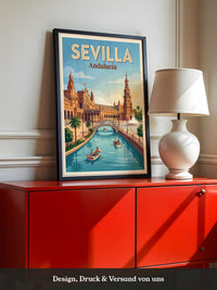 Sevilla Palast Retro Sonnenuntergang