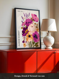 Bunte Blumen Strauß Paris
