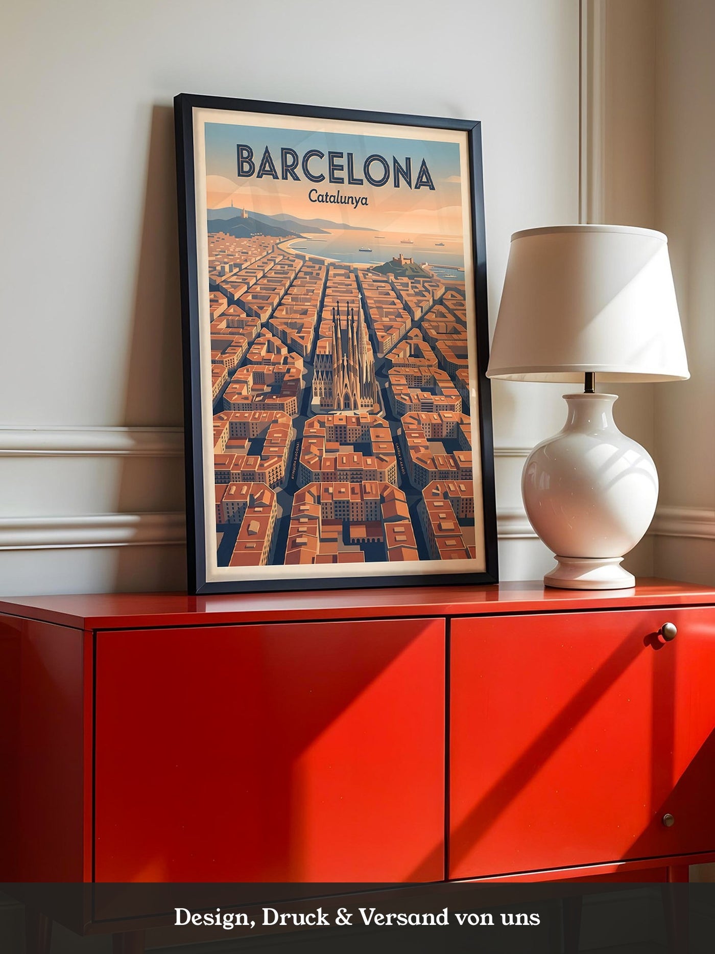 Barcelona Stadtansicht Retro