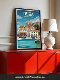 Ibiza Küstenstadt Retro Look
