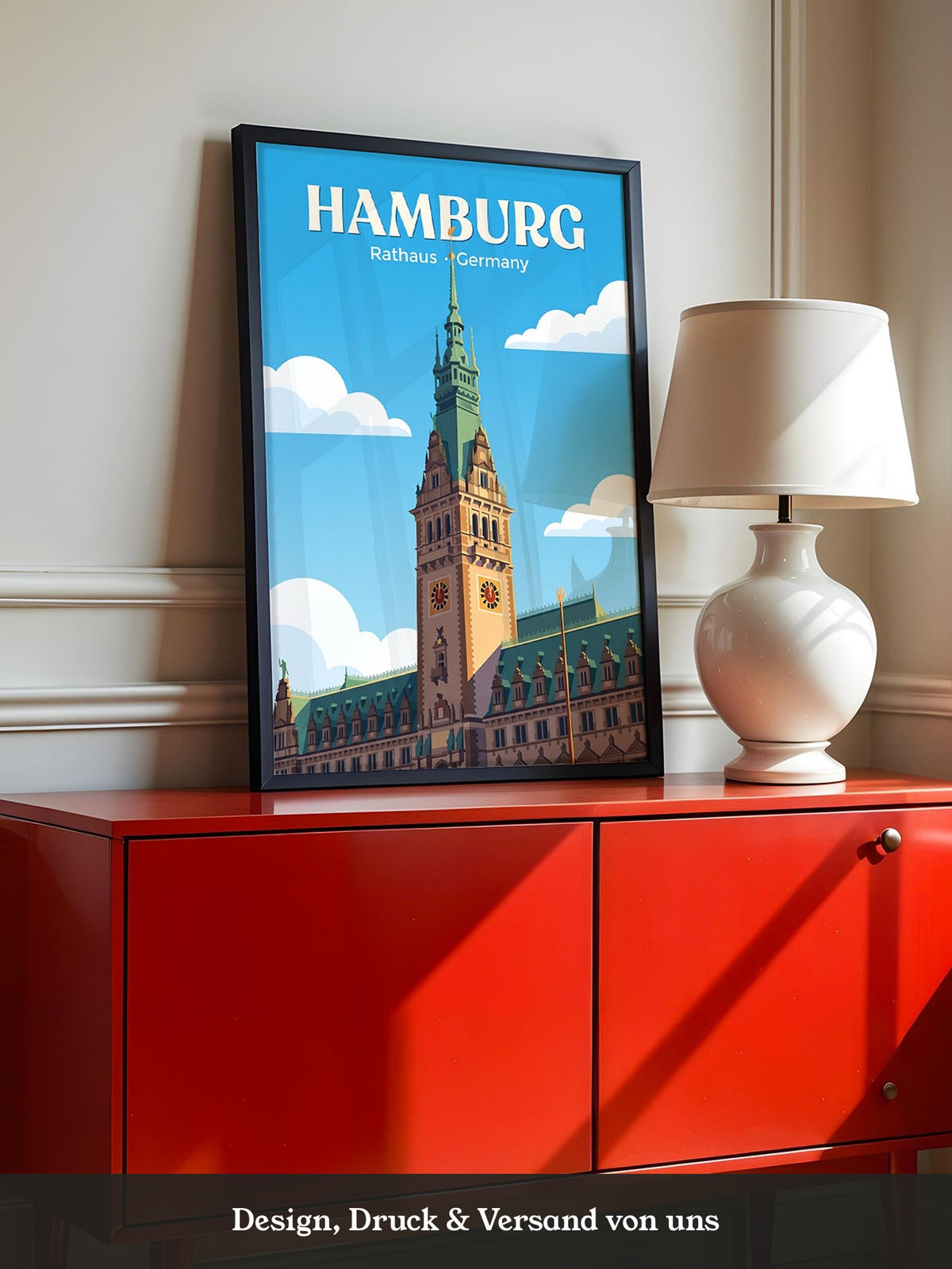 Hamburg Rathaus Turm Vintage