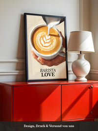Latte Art Herzgießung